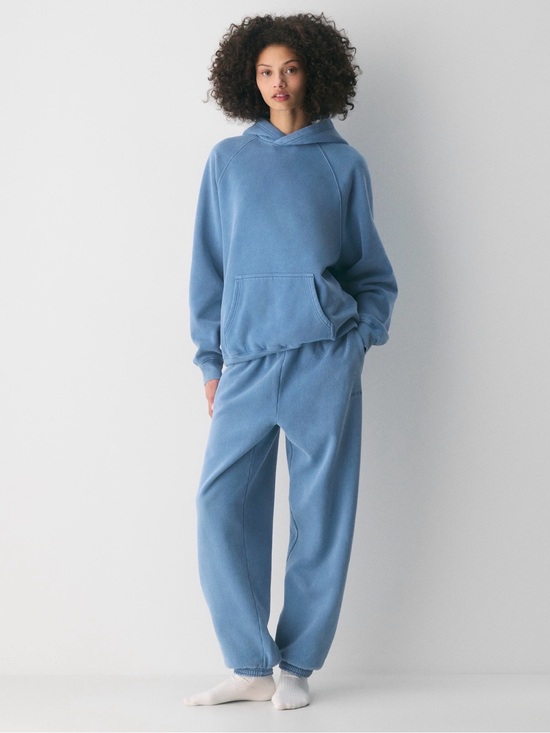 Aritzia Pants - Aritzia Mega Sweatpant Cozy Sweatfleece XL Indigo Blue Oversized Joggers